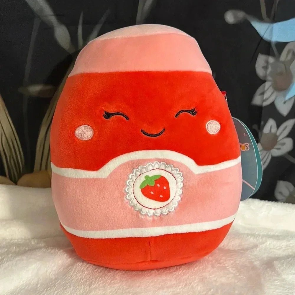 🦖😍🍓🎉 NWT Squishmallows 7” Janna the Strawberry Jam Squishmallow 🎉🍓😍